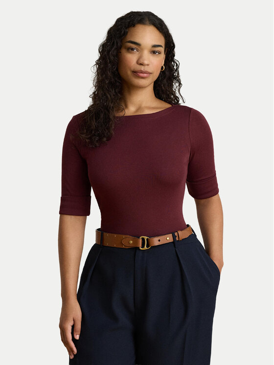 LAUREN RALPH LAUREN LAUREN RALPH LAUREN Блузка 200654963196 Бордовий Slim Fit