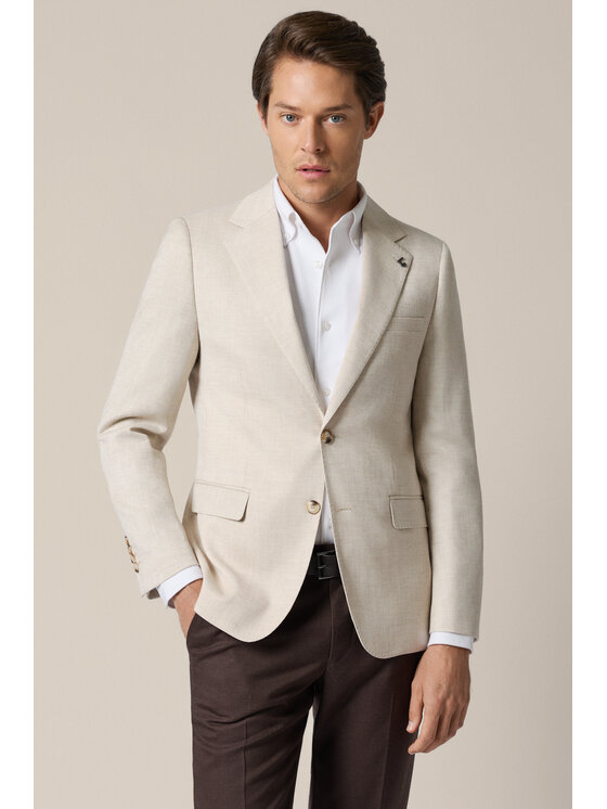 Lancerto Lancerto Marynarka Gromo MA131126000010 Beżowy Regular Fit