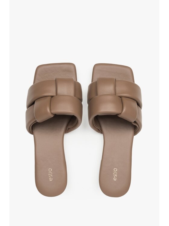 Estro Estro Παντόφλες ER00117094 Καφέ