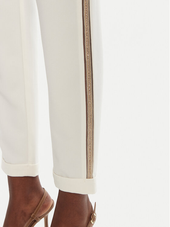 Liu Jo Sport Liu Jo Sport Pantaloni di tessuto TA5140 TS423 Bianco Regular Fit