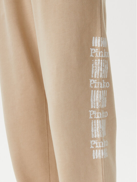 PINKO PINKO Spodnie dresowe Plumcake 104790 A2CV Beżowy Regular Fit