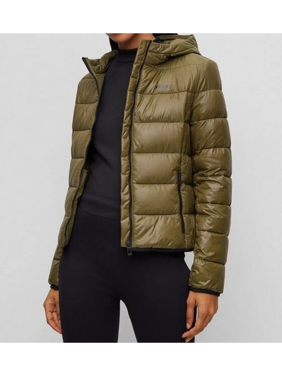 HUGO HUGO Dámská bunda 50473676 10239965 Khaki Regular Fit