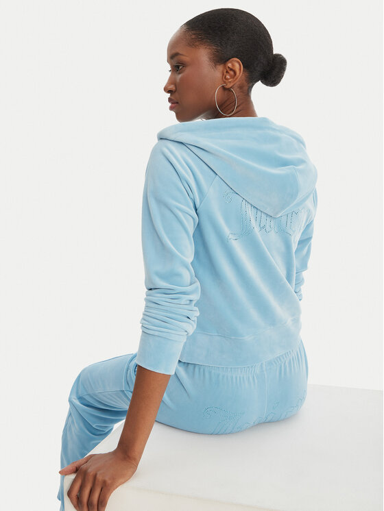 Juicy Couture Juicy Couture Majica dugih rukava Madison JCWAS126326 Svijetloplava Slim Fit