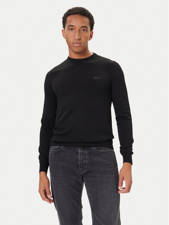 Guess Guess Džemperis M5YR26 Z0122 Melns Slim Fit