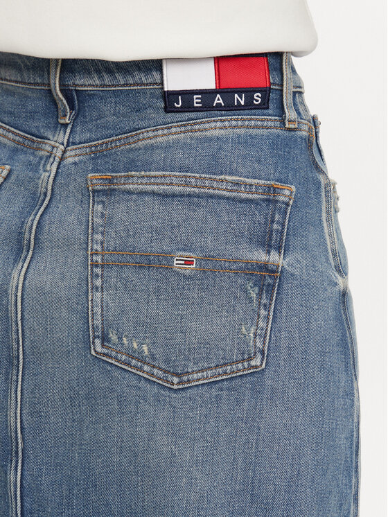 Tommy Jeans Tommy Jeans Džínsová sukňa Claire DW0DW19652 Modrá Regular Fit