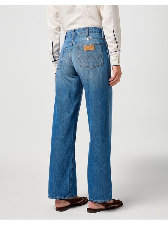 Wrangler Wrangler Jeansy STRAIGHT Niebieski Wide Leg