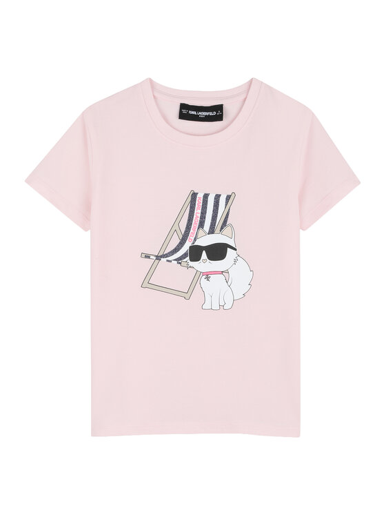 Karl Lagerfeld Kids Tricou Z31157 D Roz Regular Fit