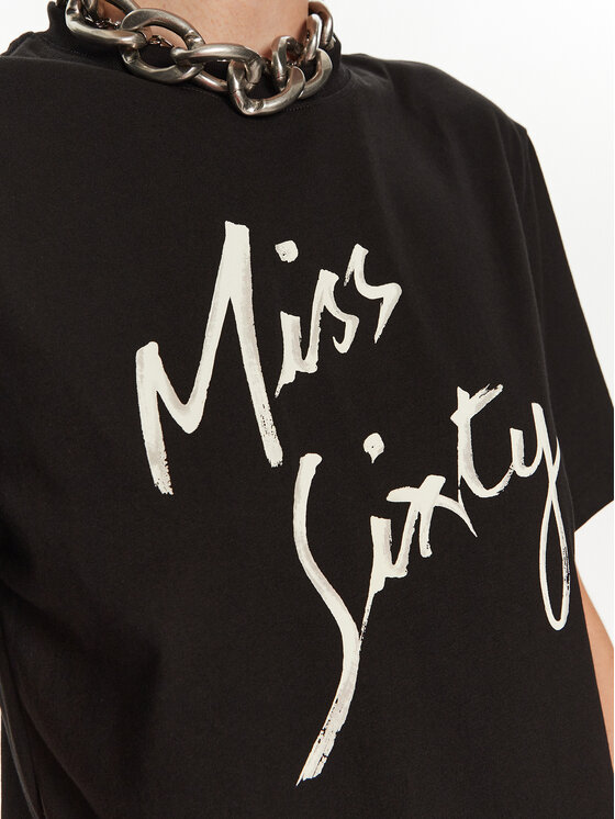 Miss Sixty Miss Sixty T-Shirt 6L3SJ3780000 Czarny Regular Fit