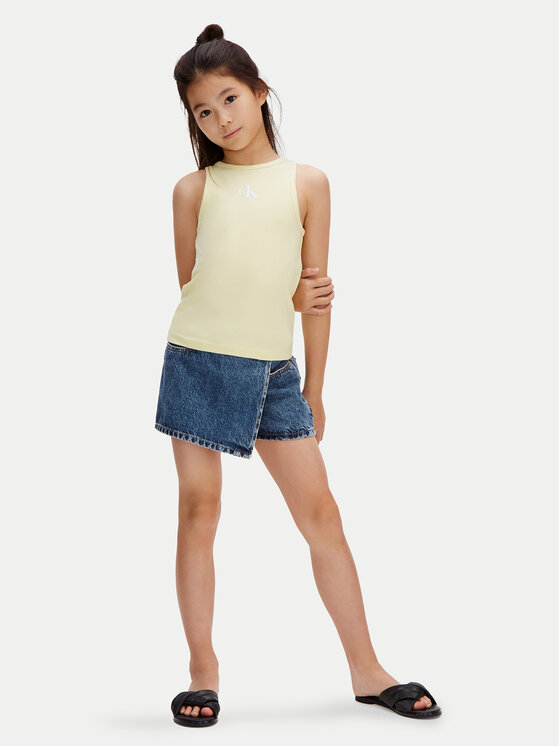 Calvin Klein Jeans Calvin Klein Jeans Top LVCKSJB10G Gelb Slim Fit