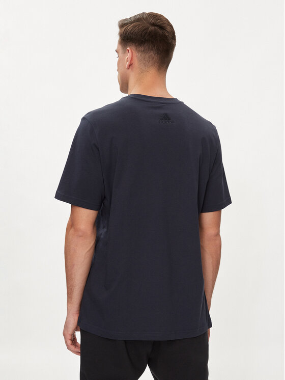 adidas adidas Тишърт Essentials Single Jersey Big Logo T-Shirt IC9348 Син Regular Fit