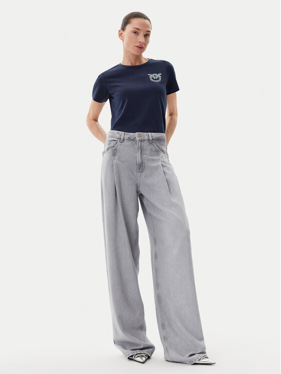 PINKO PINKO T-Shirt Nambrone 103320 A2G7 Granatowy Regular Fit