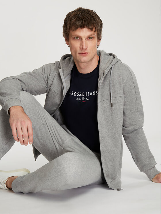 Cross Jeans Cross Jeans T-Shirt 16093-001 Granatowy Regular Fit