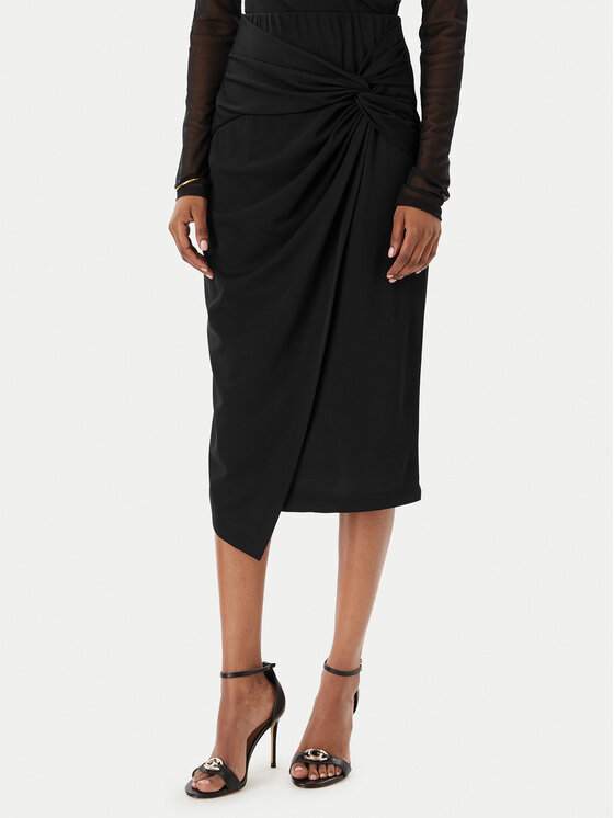 Rinascimento Rinascimento Gonna midi CFC0123489003 Nero Regular Fit