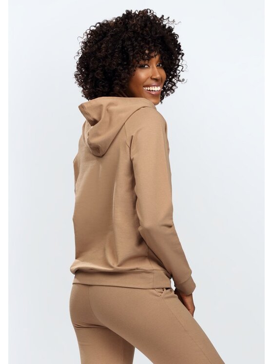 DKaren Sport DKaren Sport Bluza Seattle Brązowy Slim Fit