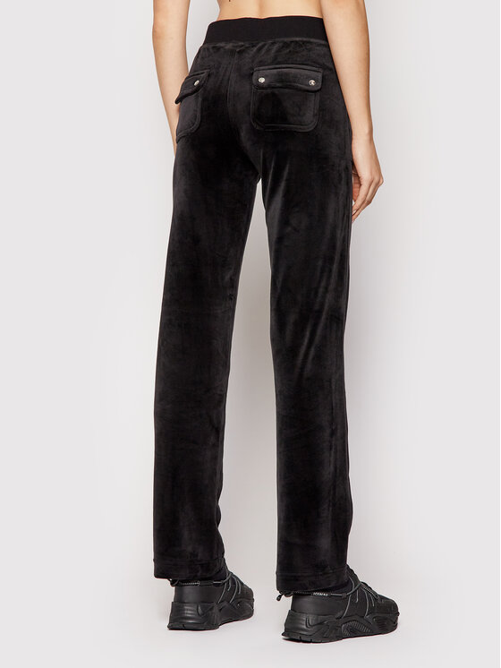Juicy Couture Juicy Couture Donji dio trenerke Del Ray JCAP180 Crna Regular Fit