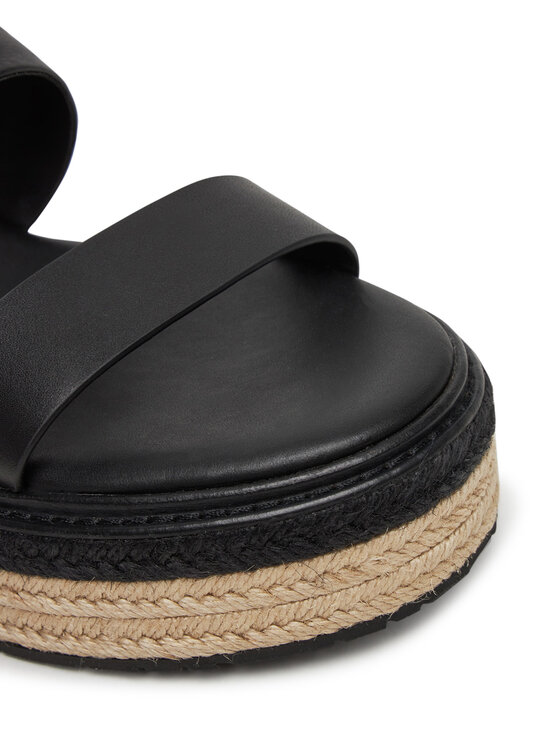 Calvin Klein Calvin Klein Espadrile Flatform Wedge Slide - He HW0HW02374 Črna