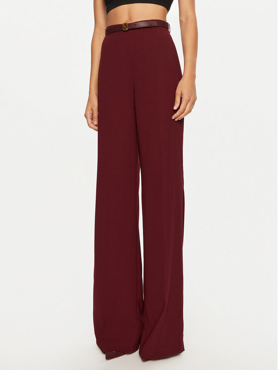 Elisabetta Franchi Elisabetta Franchi Riidest püksid PA-061-47E2-V300 Bordoopunane Regular Fit
