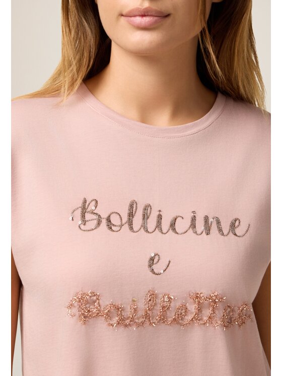 Oltre Oltre T-shirt G032J004392N006 Rosa Regular Fit