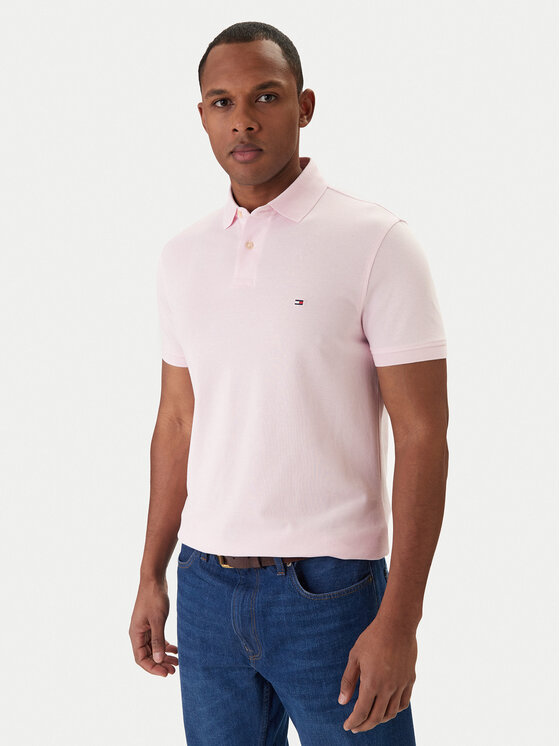 Tommy Hilfiger Tommy Hilfiger Polo 1985 MW0MW17770 Różowy Regular Fit