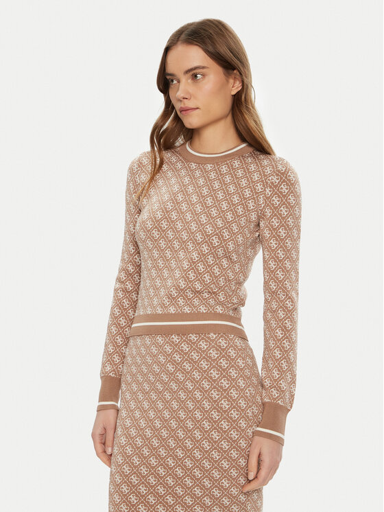 Guess Guess Svetr W4BR21 Z37K0 Béžová Regular Fit