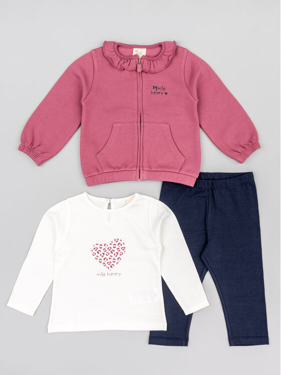 Completo felpa, maglia e leggings Zippy