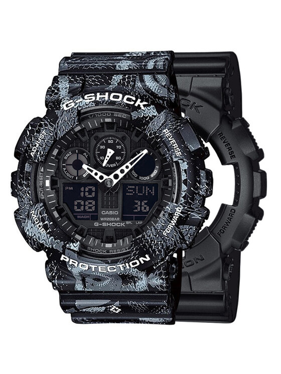 Casio Casio Zegarek SET GA-100-1A1ER + BEZEL 10520052 + PASEK 10520049 Czarny