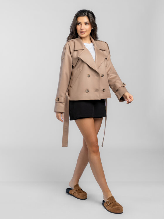 Salme Salme Prechodný kabát Bona Hnedá Regular Fit