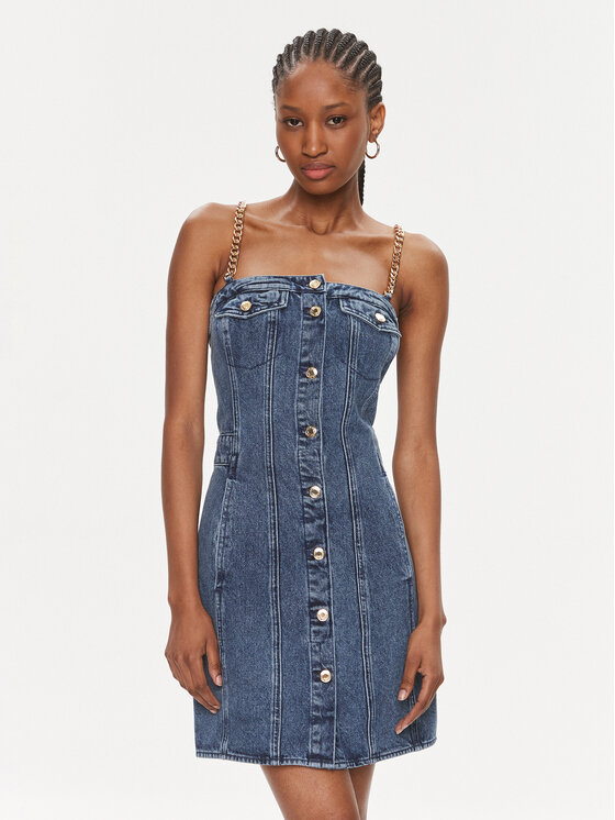 MICHAEL Michael Kors MICHAEL Michael Kors Džinsinė suknelė MR4823CFAU Mėlyna Slim Fit