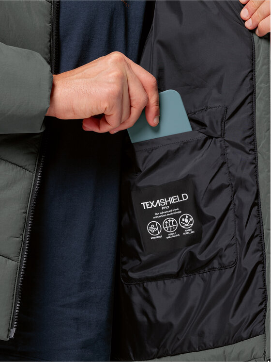 Jack Wolfskin Jack Wolfskin Зимно яке Karolinger Jkt 1207831 Зелен Regular Fit