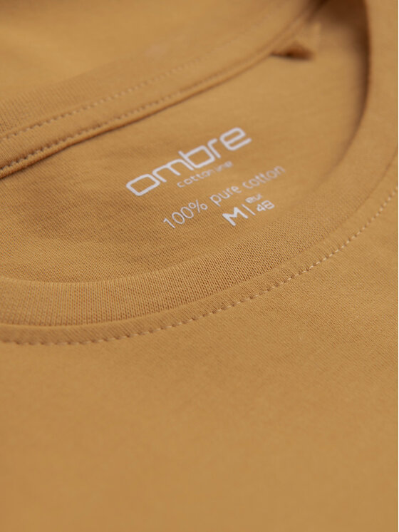 Ombre Ombre Longsleeve L173 Żółty Regular Fit