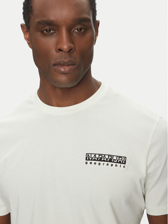 Napapijri Napapijri T-shirt S-Vignoni NP0A4ILX Écru Regular Fit