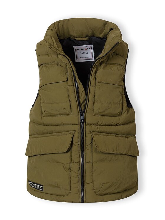 minoti minoti Kamizelka 29GILET250 Khaki Regular Fit