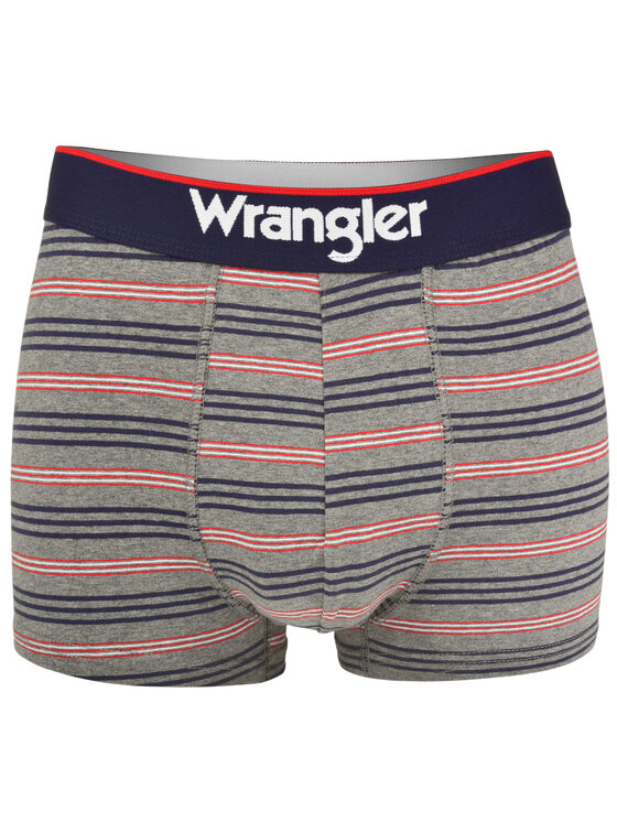Wrangler Wrangler Bokserki Bayard 3 Pack Cotton Elastane Trunks Szary