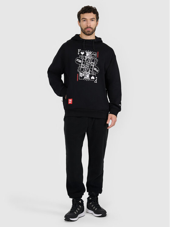 4F 4F Bluza FOB Czarny Loose Fit
