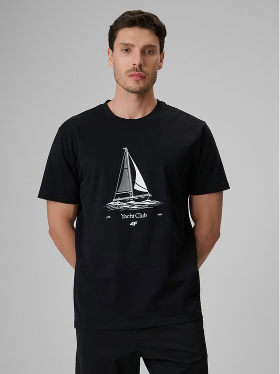 4F 4F T-Shirt 4FRSS26TTSHM3996-20S Czarny Relaxed Fit
