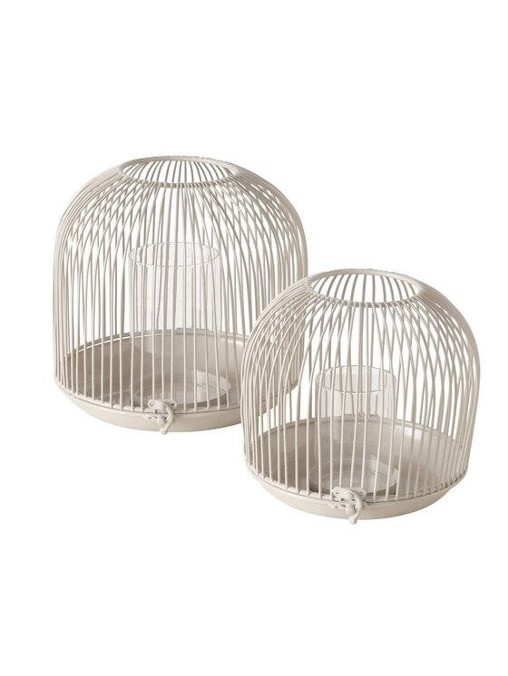 MIAhome MIAhome Lampion 2 szt. metalowy Pumpao Beżowy