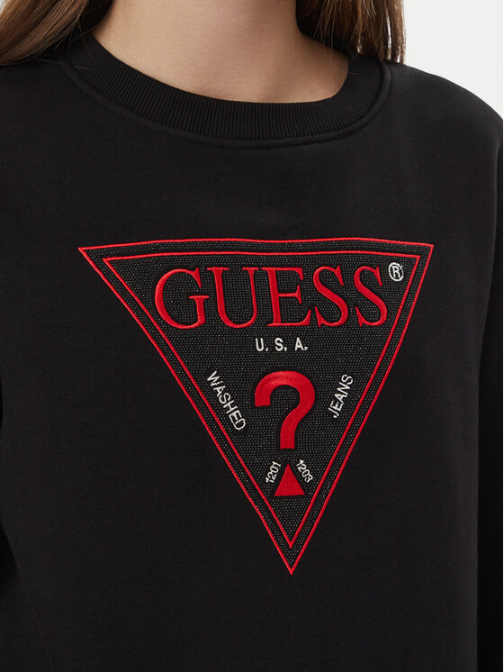Guess Guess Bluza W6BQ16 K6064 Czarny Regular Fit