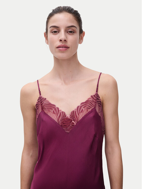 Chantelle Chantelle Koszula nocna Legend C17WW5 Bordowy Regular Fit