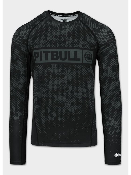 PITBULL PITBULL Koszulka techniczna HEX CAMO HILLTOP Zielony Regular Fit