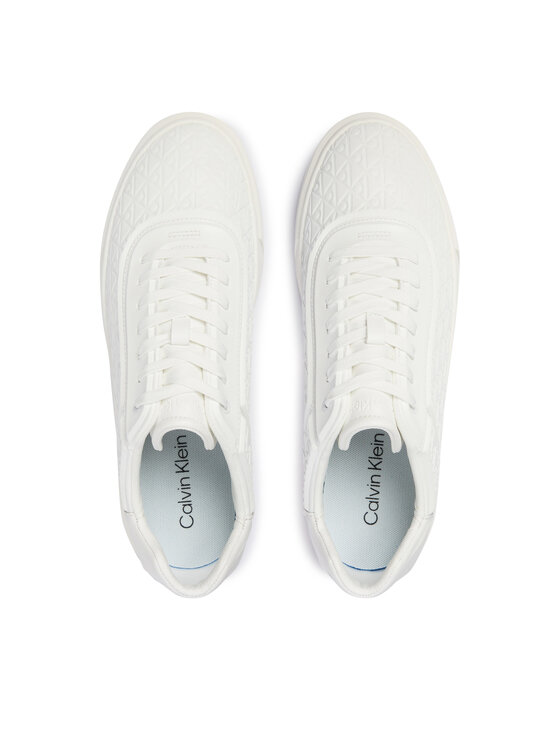 Calvin Klein Calvin Klein Snīkeri Beasket Cup Oxf Lup Hf Aop Lth HM0HM02132 Balts