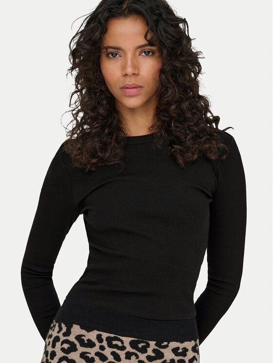 ONLY ONLY Bluzka Val 15371305 Czarny Regular Fit