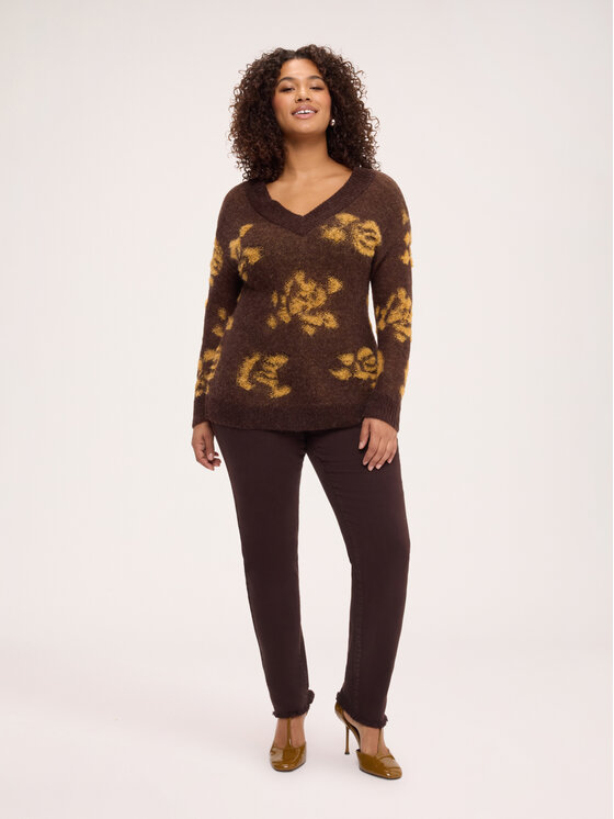 Fiorella Rubino Fiorella Rubino Sweter M549L008836N0V2 Brązowy Over Fit