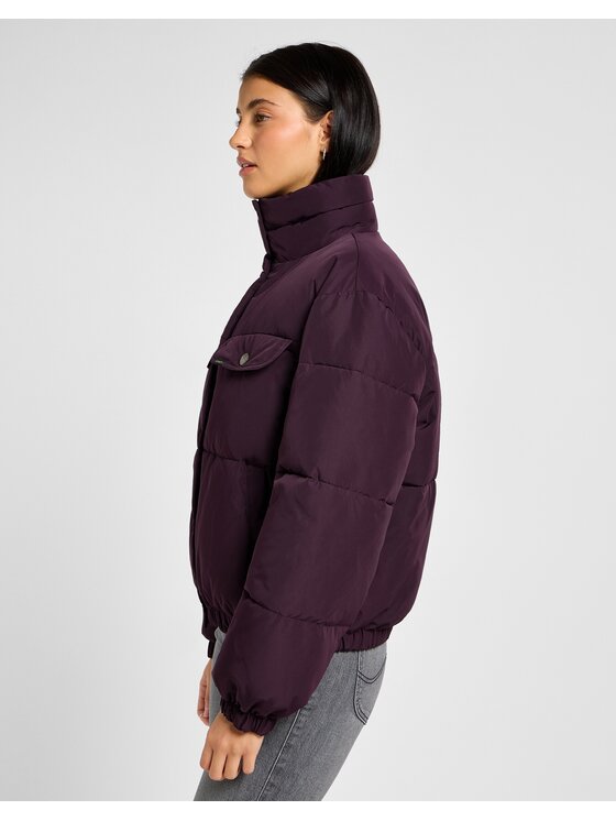 Lee Lee Kurtka puchowa RIDER PUFFER JACKET Fioletowy Regular Fit