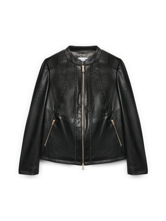 Fiorella Rubino Fiorella Rubino Giacca in similpelle R325T001299N033 Nero Regular Fit