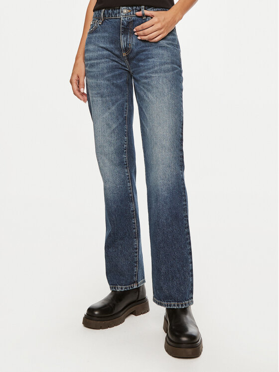 Guess Jeans Guess Jeans Džinsai W4YA98 D5FC1 Tamsiai mėlyna Regular Fit