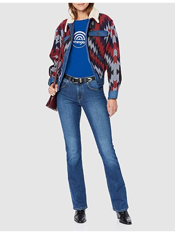 Wrangler Wrangler T-shirt SS CIRCLE TEE Blu Regular Fit