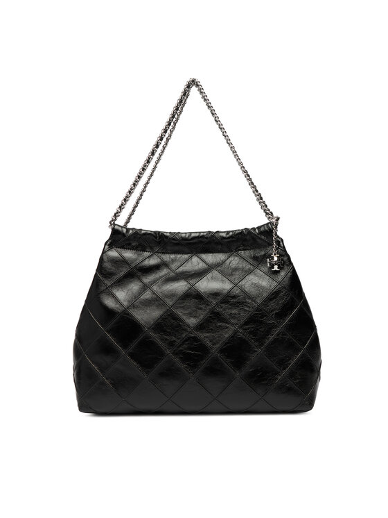 Tory Burch Tory Burch Kabelka Fleming Soft Distressed Hobo Bag 165170 Černá