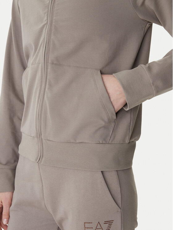 EA7 Emporio Armani EA7 Emporio Armani Džemperis ar kapuci 7W000457 AF13135 Brūns Regular Fit
