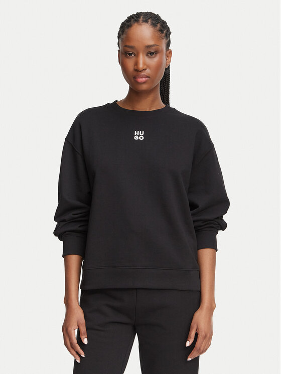 HUGO HUGO Hanorac Deroxina_12 50576467 Negru Relaxed Fit
