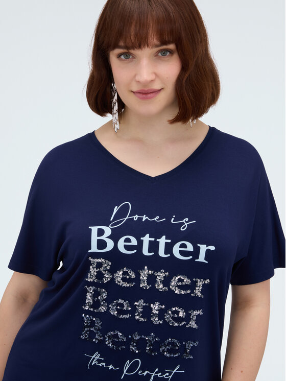 Fiorella Rubino Fiorella Rubino T-shirt G0BSL009215N034 Blu Regular Fit
